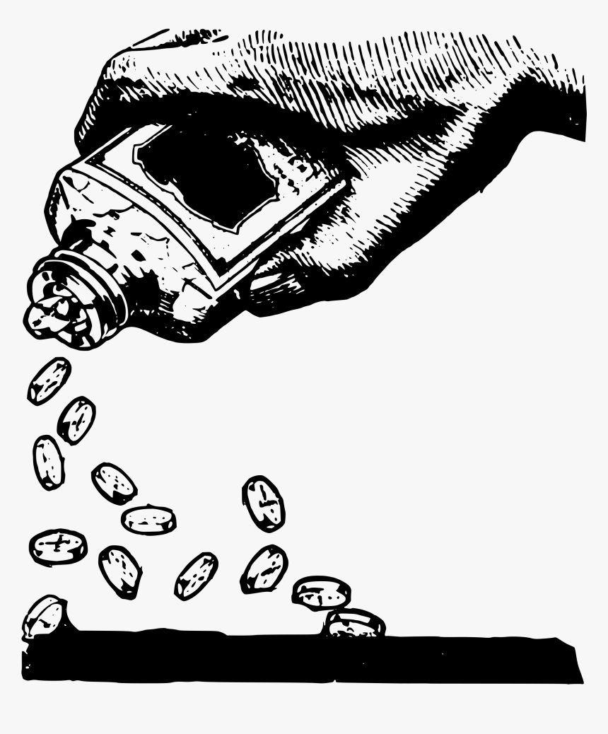 Pill Abuse Clip Arts - Hand Pills Clip Art Black And White, HD Png Download