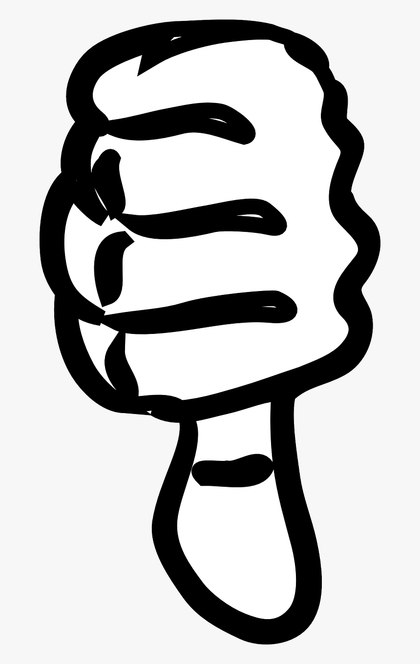Black And White Thumbs Down, HD Png Download
