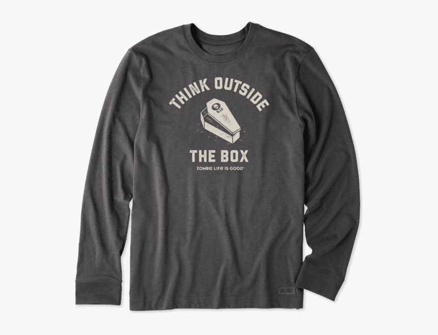 Men S Think Outside The Box Long Sleeve Crusher Tee - Life Is Good Men's Long Sleeve, HD Png Download