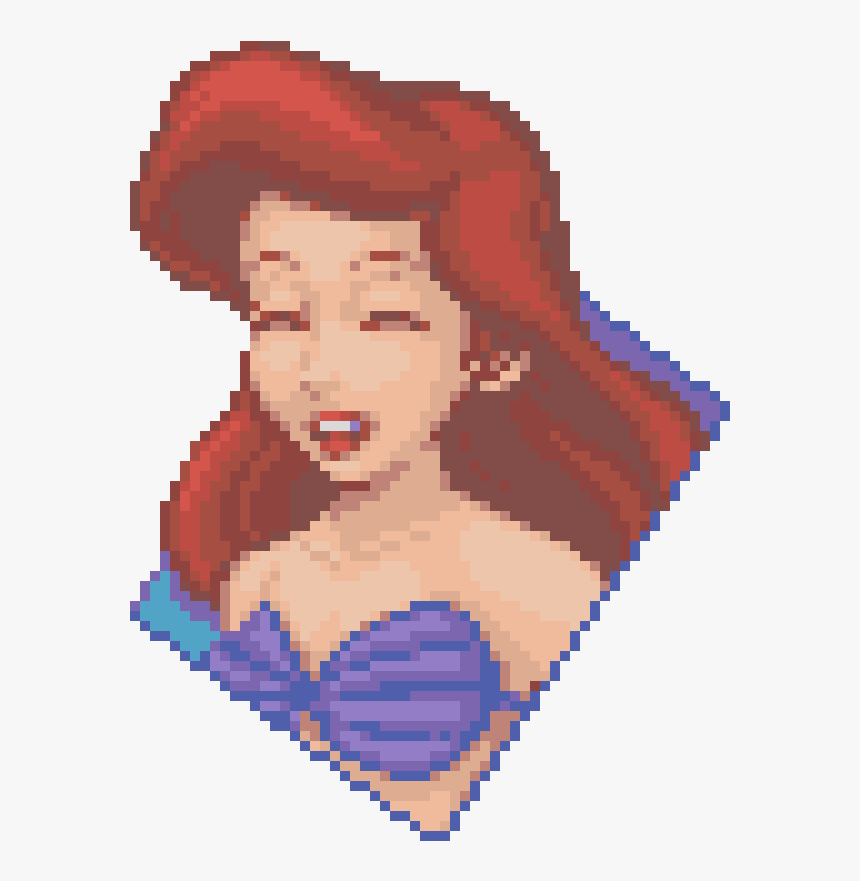 Little Mermaid Ariel Pixel Art, HD Png Download
