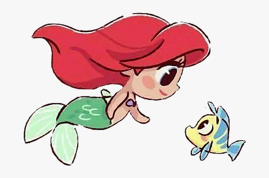 Transparent Ariel And Flounder Clipart Cute Ariel Cartoon, HD Png