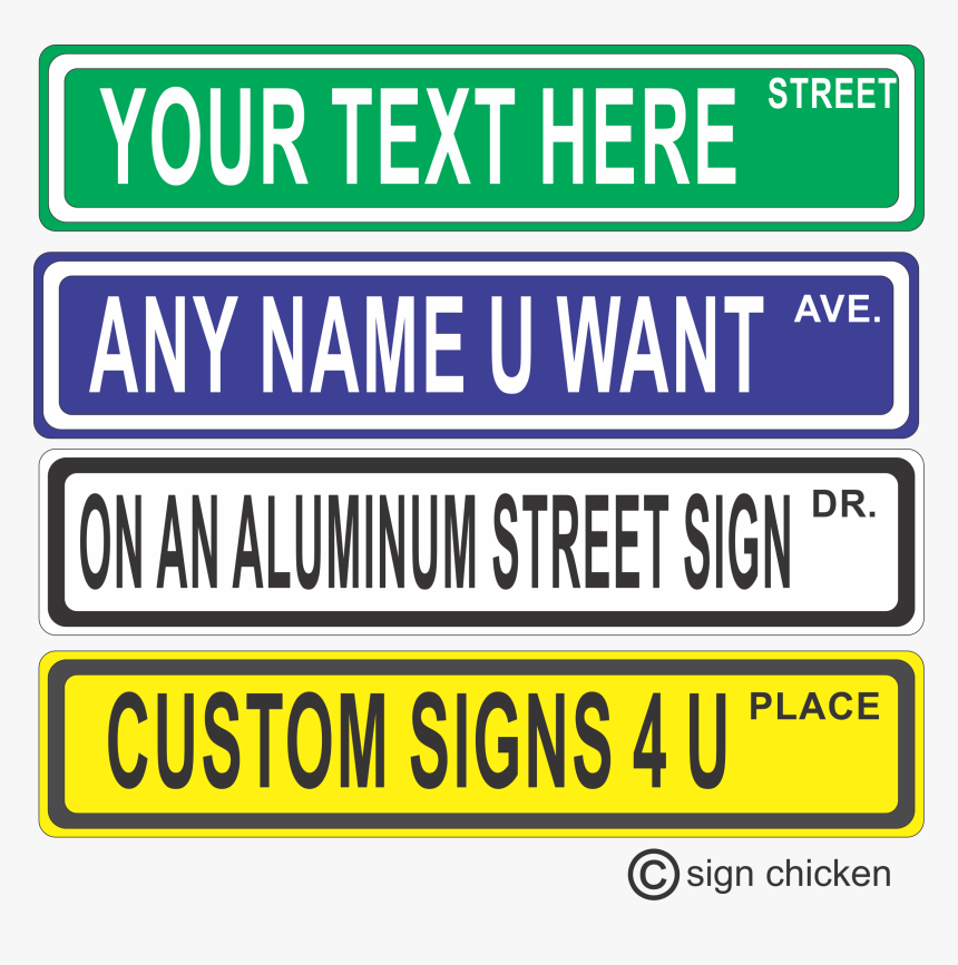 Mini Custom Street Signs, HD Png Download