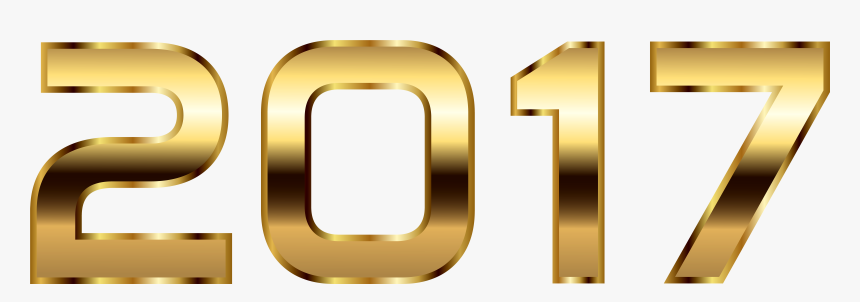 2017 Gold Numbers Png Clipart , Png Download, Transparent Png