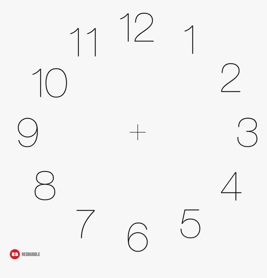 Clock Numbers Png - Circle, Transparent Png