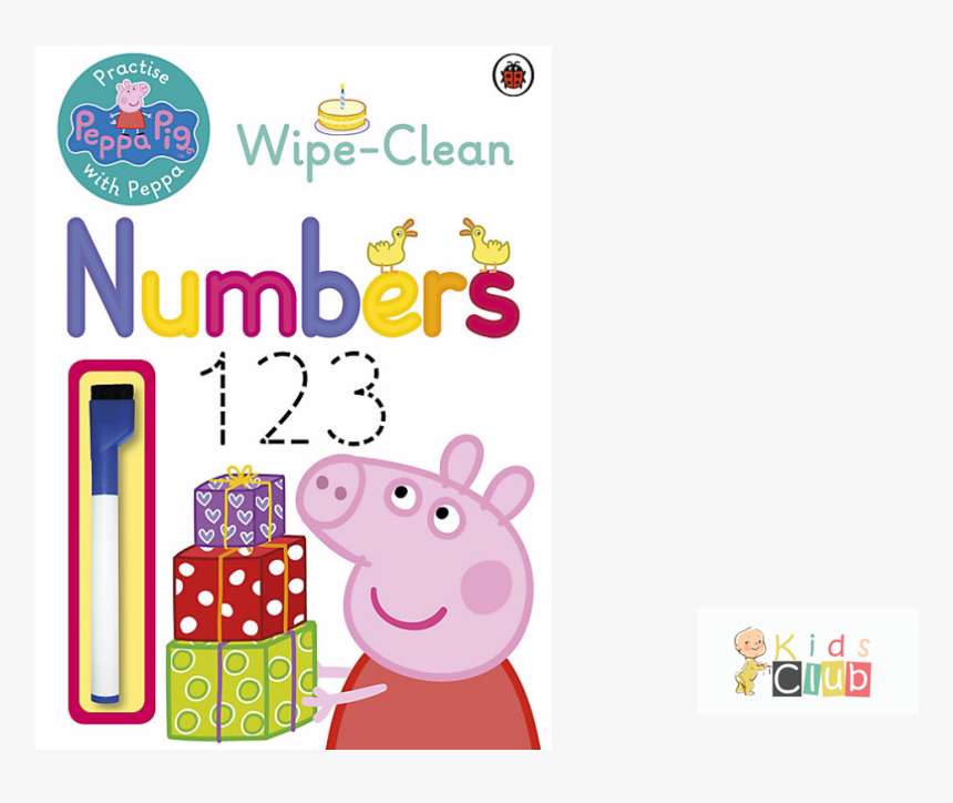 Peppa Pig Wipe Clean Numbers , Png Download - Cartoon, Transparent Png