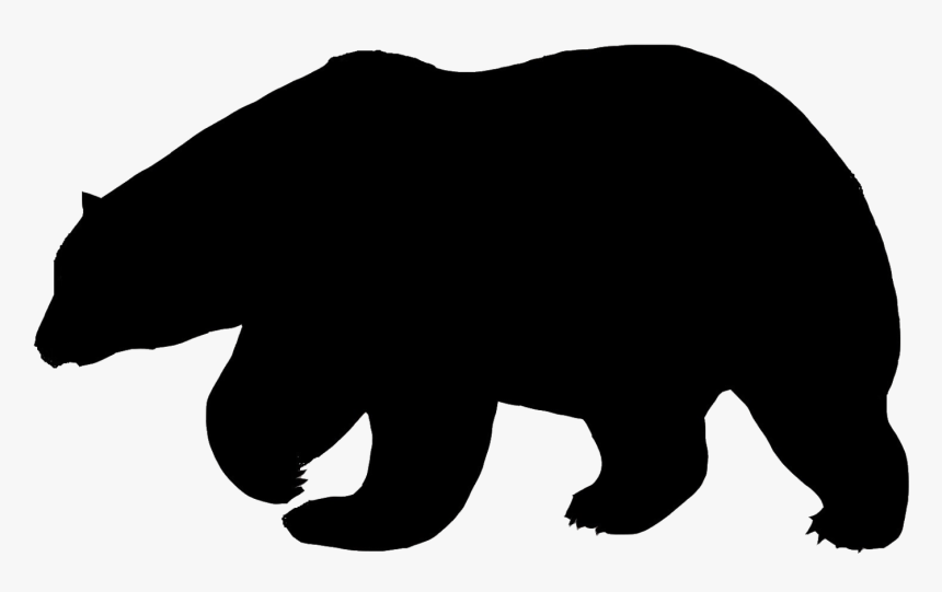 Polar Bear American Black Bear Silhouette - Polar Bear Silhouette Free, HD Png Download