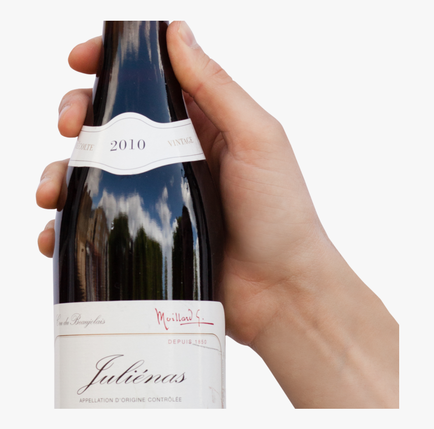 Wine Bottle Hand Png, Transparent Png