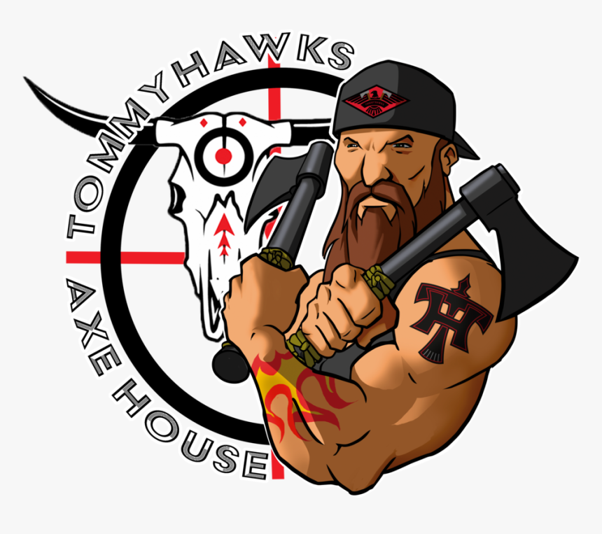 Big Tom With Aimpoint Square - Cartoon Axe Throwing, HD Png Download