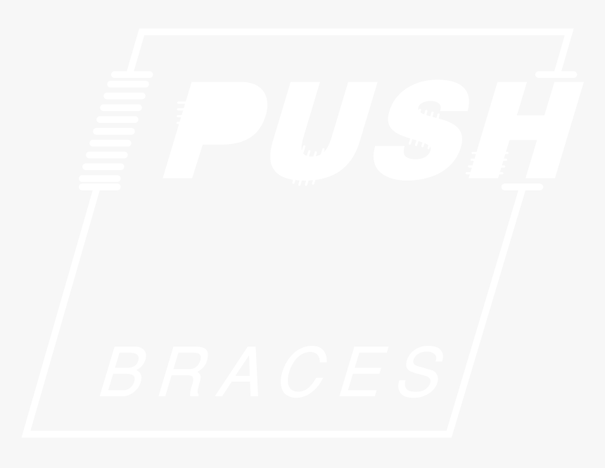 Push Braces Logo Black And White - Poster, HD Png Download