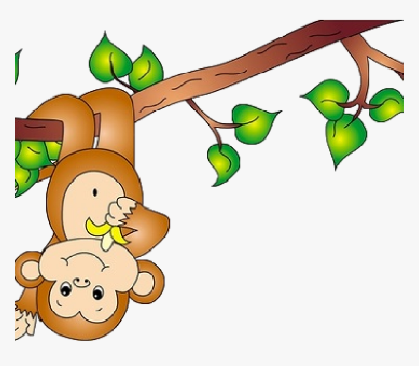Cute Monkey Clipart Cute Ba Monkey Clipart Clipart - Cartoon Monkeys In Tree, HD Png Download