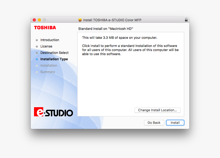 Mac Print Toshibainstall 1 - Toshiba E Studio, HD Png Download