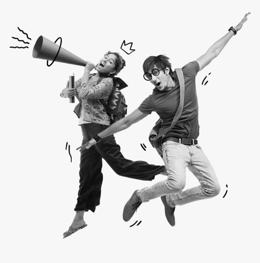 Indian Students Black And White, HD Png Download