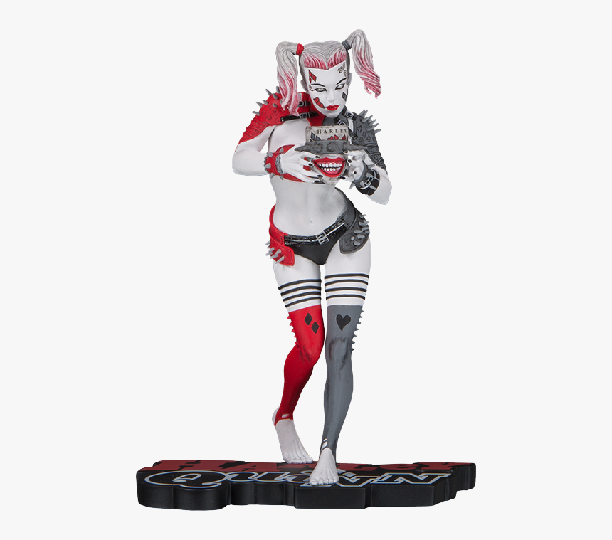 Harley Quinn Red White & Black Statue, HD Png Download