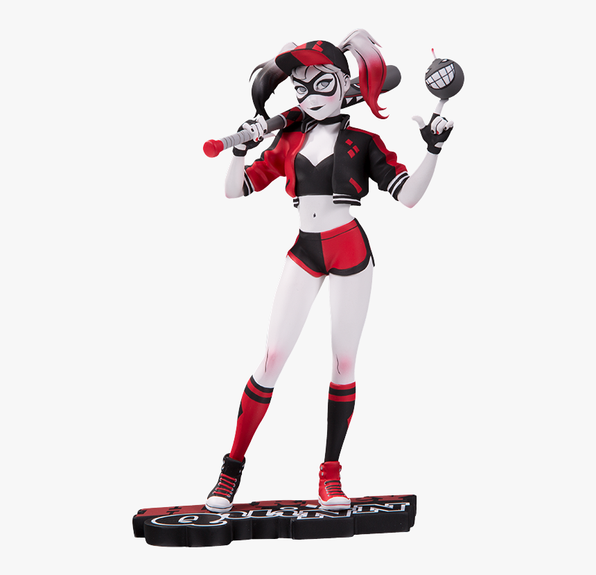 Harley Quinn Red White & Black Statue, HD Png Download