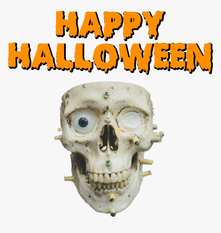 Happy Halloween Skull Clip Arts - Witch Happy Halloween Png, Transparent Png