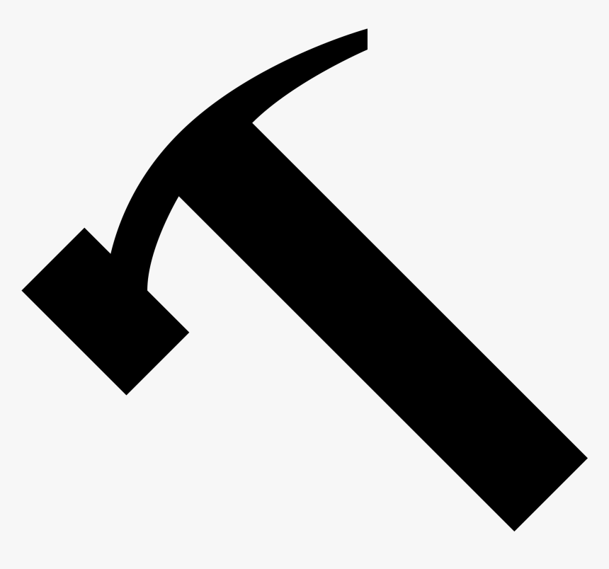 Black Gavel Png - Logo Black And White Hammer, Transparent Png