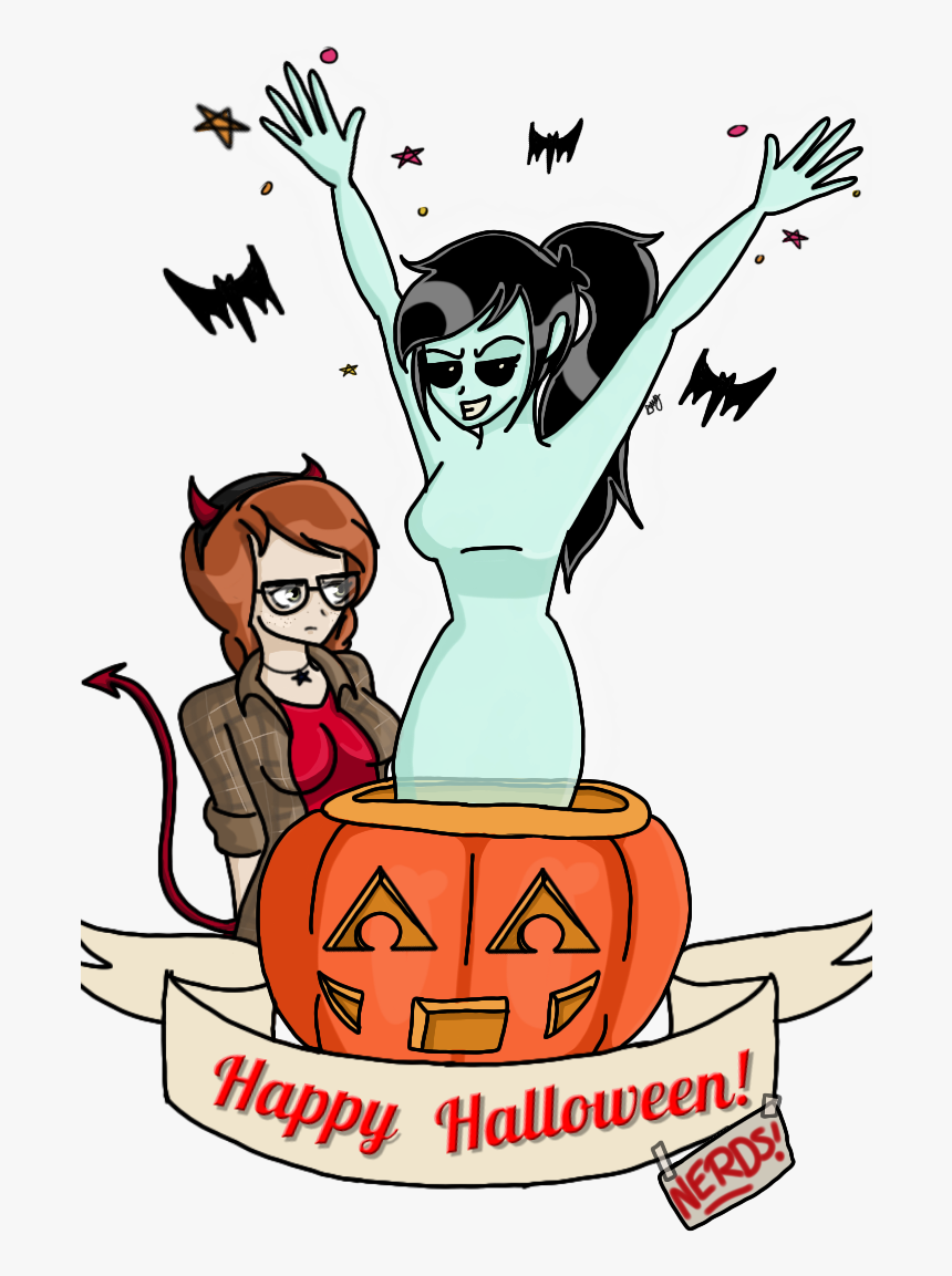 Happy Halloween Nerds By Ghostgirl3000 - Cartoon, HD Png Download