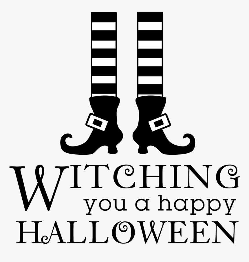 Witch Happy Halloween Stamp - Witching You A Happy Halloween, HD Png Download