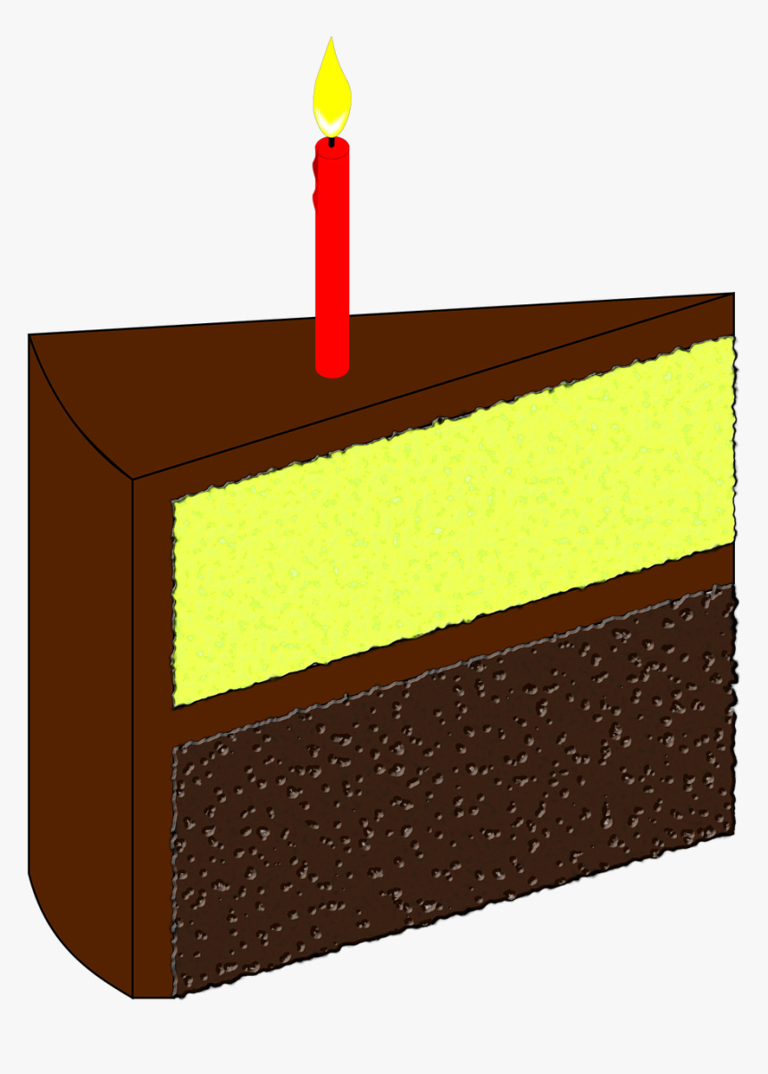 Transparent Birthday Cake Transparent Png - Rebanada De Cumpleaños Png, Png Download