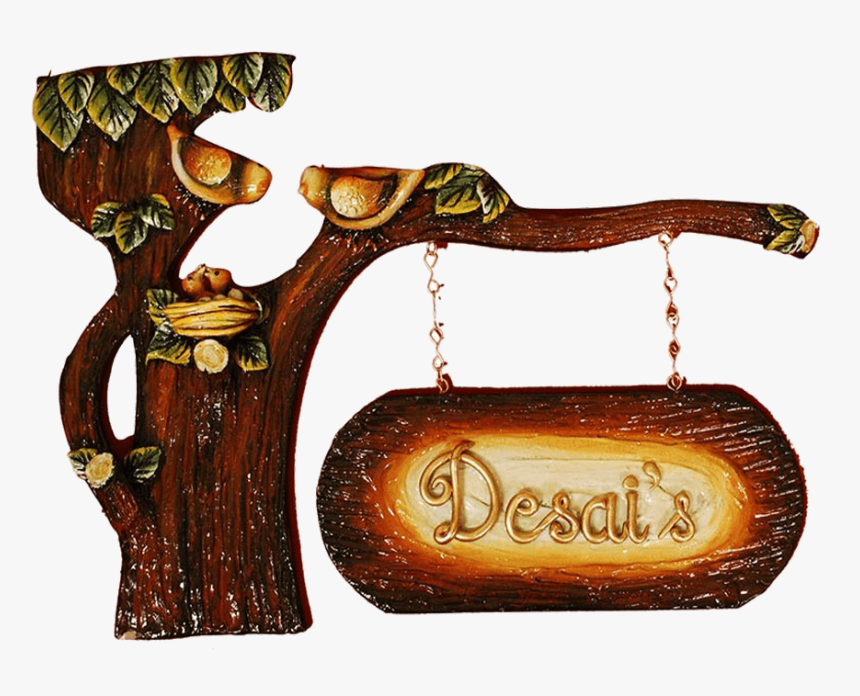 Name Plate In Wooden, HD Png Download