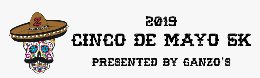 Ganzo S 2019 Cinco De Mayo 5k - Black-and-white, HD Png Download