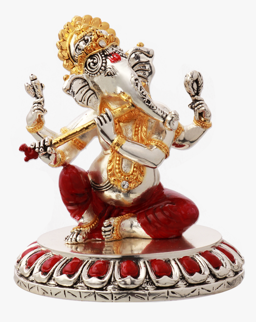 Ganpati With Flute - Statue, HD Png Download