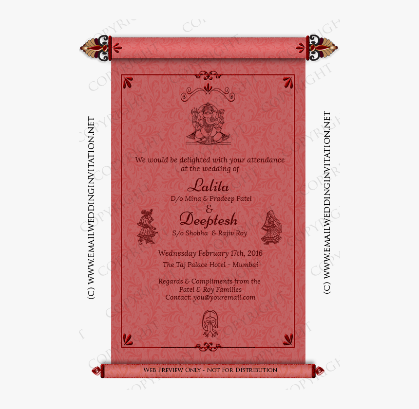 Ganesh Clipart , Png Download - E Wedding Invitation Designs, Transparent Png
