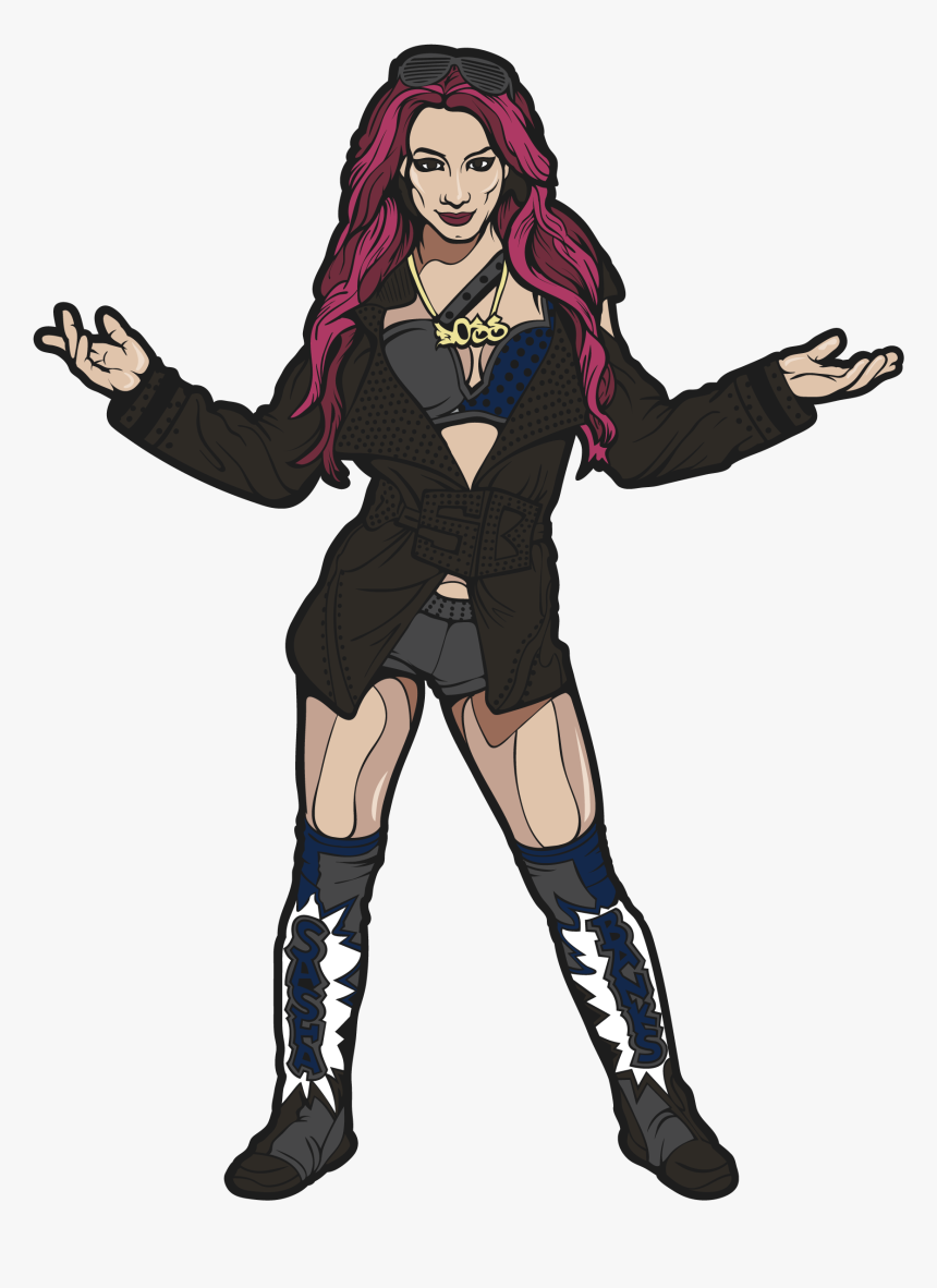 Sasha Banks Wwe Drawing, HD Png Download