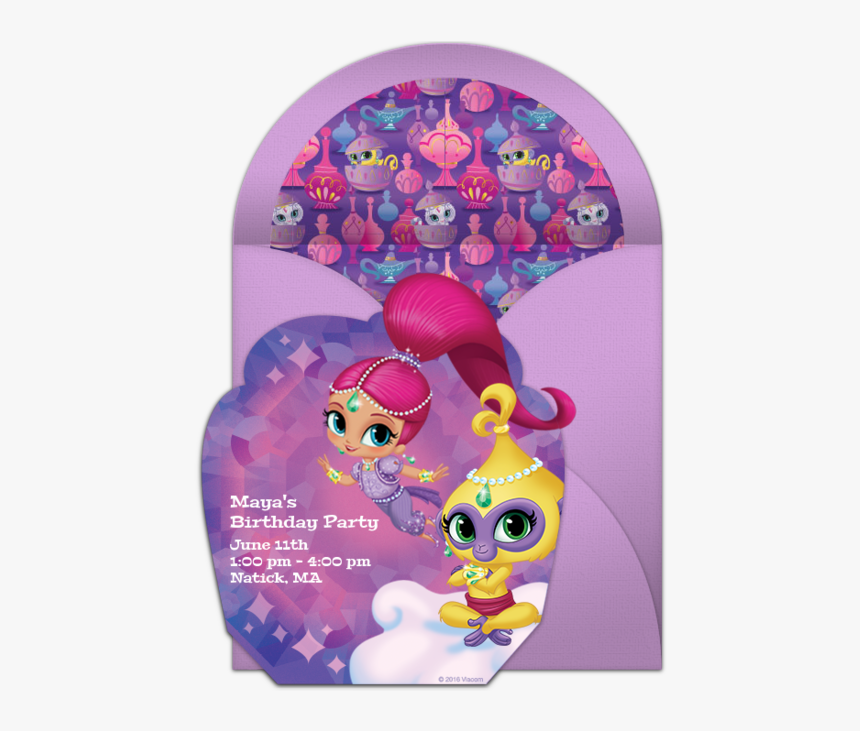 Tons Of Free Shimmer And Shine Invitations We Love - Shimmer And Shine Invite Cards, HD Png Download