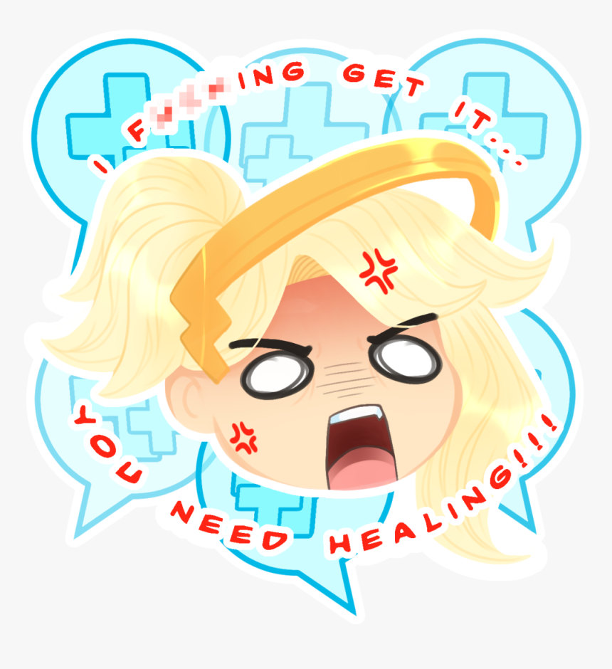 Transparent Angry Mouth Png - Mercy Overwatch Mercy Angry, Png Download