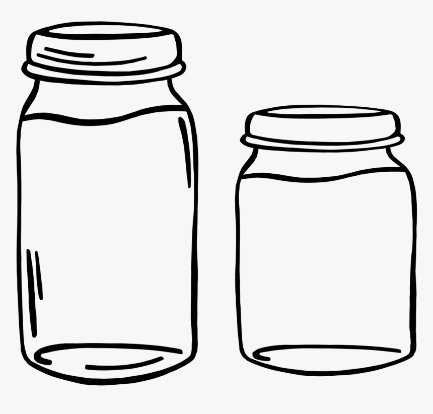 Glass Bottle Clipart Black And White, HD Png Download