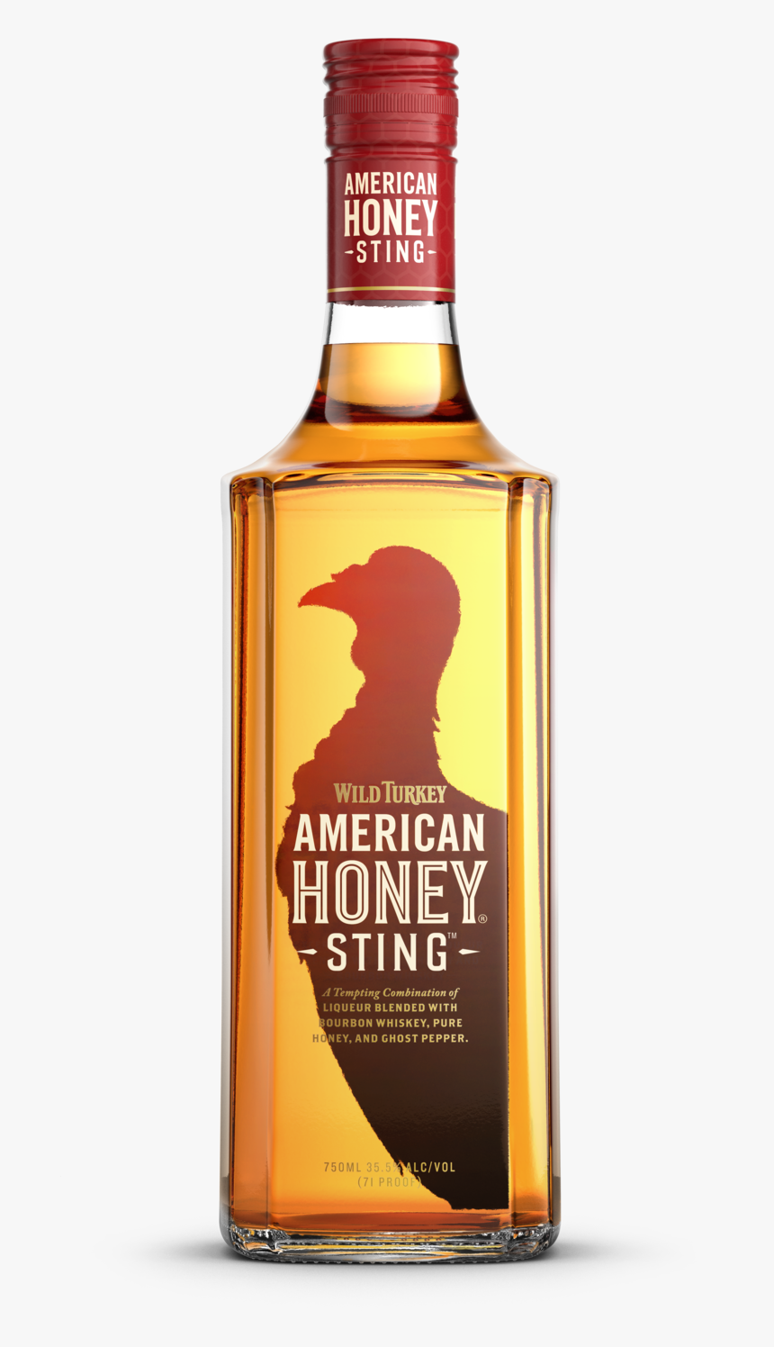 180117 Wt Amrcn Hny Sting Btl B Hr Lv - Wild Turkey American Honey Sting, HD Png Download