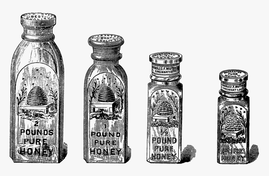 Free Vintage Honey Jar Oh So Nifty Clipart - Vintage Clipart Free, HD Png Download