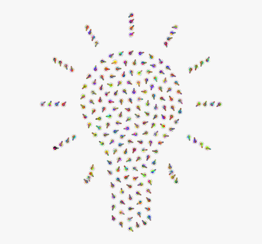 Light Bulb, Light, Bright, Fractal, Abstract, Icon - Diane Von Furstenberg Kelly Ruffle Mini Wrap Dress, HD Png Download