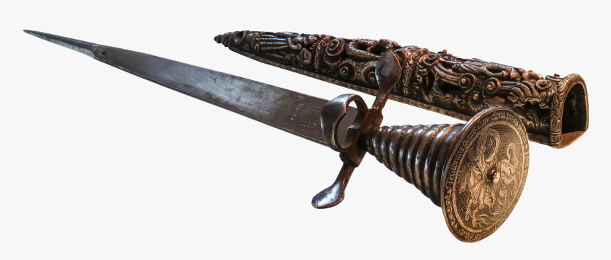Dagger And Ornate Sheath - Old Knife Png, Transparent Png