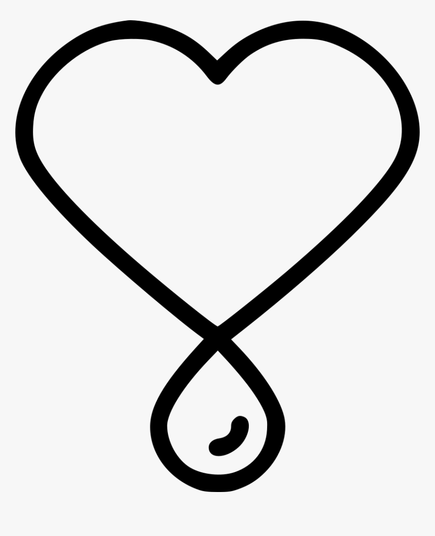 Heart Blood Drop Care - Blood Drop Heart Png, Transparent Png