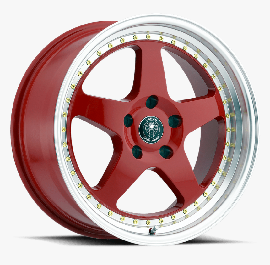 Venom 11 Red With Machined Lip - Venom 11 Wheels, HD Png Download