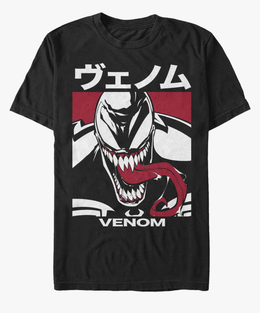 Kanji Venom T-shirt - Marvel Venom Japanese Kanji Character Shirt, HD Png Download