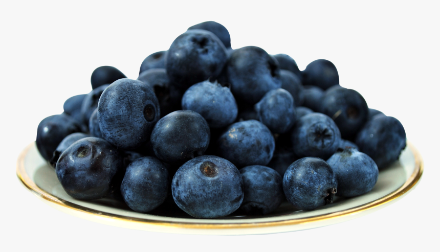 Blue Berries On Plate, HD Png Download