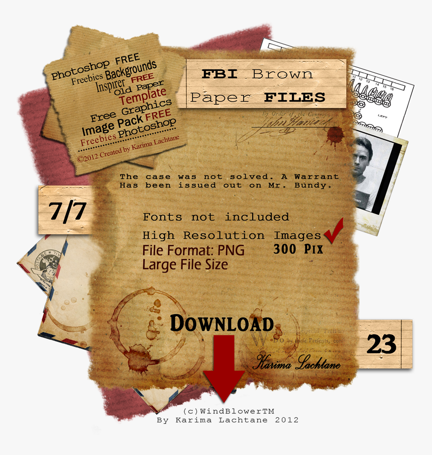Old Brown Paper File, HD Png Download