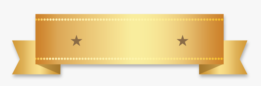 Golden Ribbon Banner With Down Fold Wedge End - Frame Faixa Png, Transparent Png
