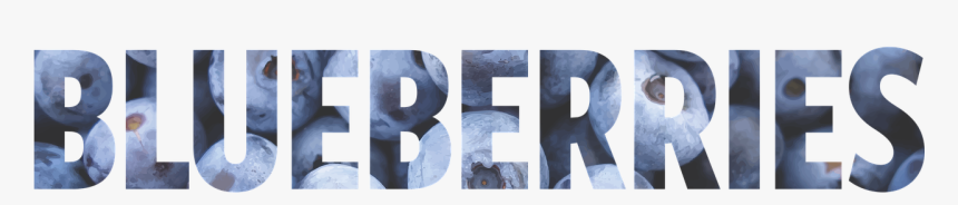 Word, Blueberries, Blueberry, Blue, Picture - Style, HD Png Download