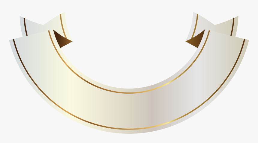 Gold Banner, Ribbon Banner, High Quality Images, Banners, - White And Gold Banner, HD Png Download