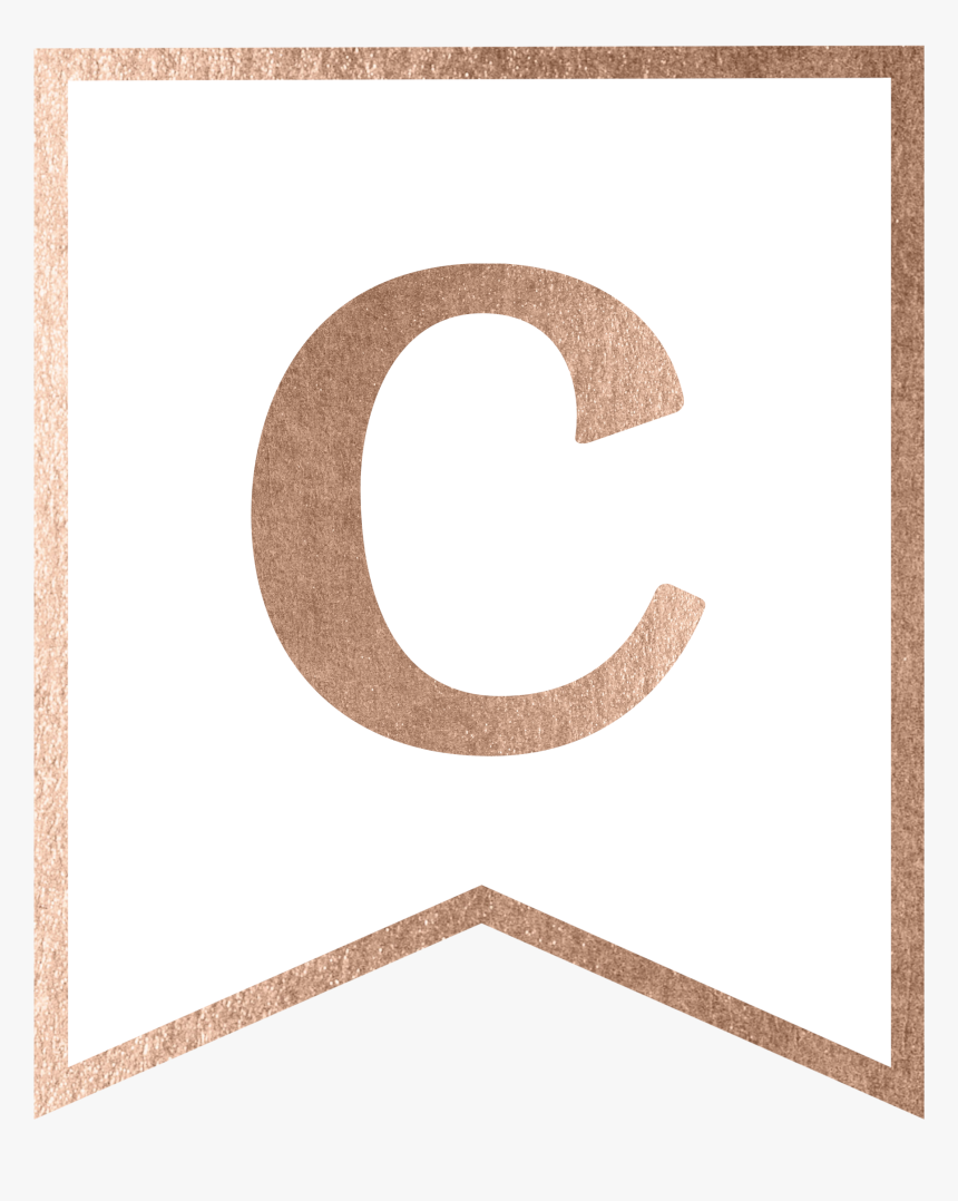 Rose Gold Banner Letters Hd Png Download Transparent Png Image