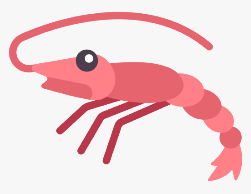 Shrimp Clipart Free 19 Seafood Graphic Royalty Free - Cartoon Shrimp Transparent Background, HD Png Download