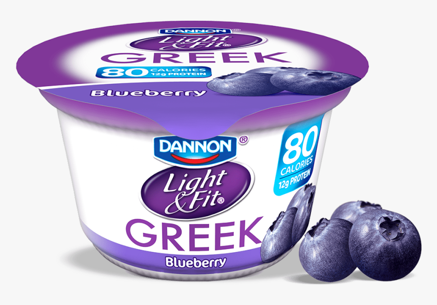 Blueberry Greek Yogurt - Light And Fit Greek Strawberry Yogurt, HD Png Download
