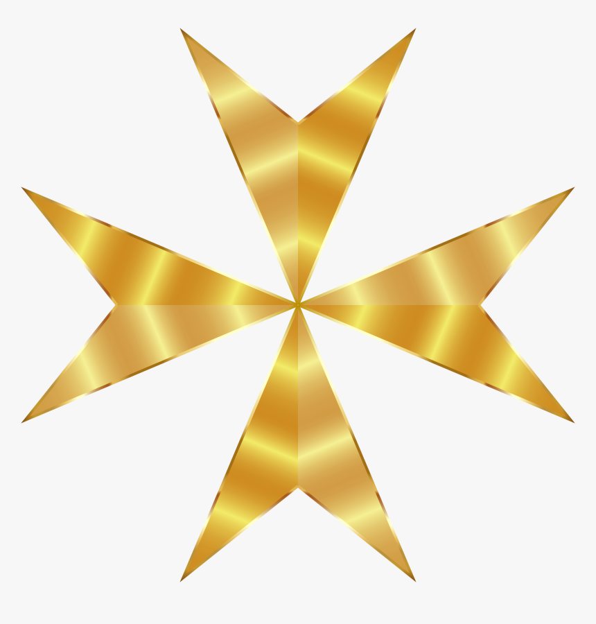 Gold Maltese Cross Mark Ii No Background Banner Royalty - Gold Background And Cross, HD Png Download