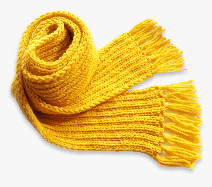 Knitted Yellow Scarf, HD Png Download