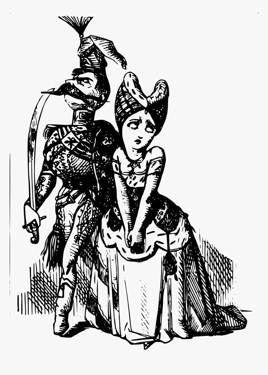 A King With A Sad Princess Clip Arts - Sad King And Queen Clipart, HD Png Download