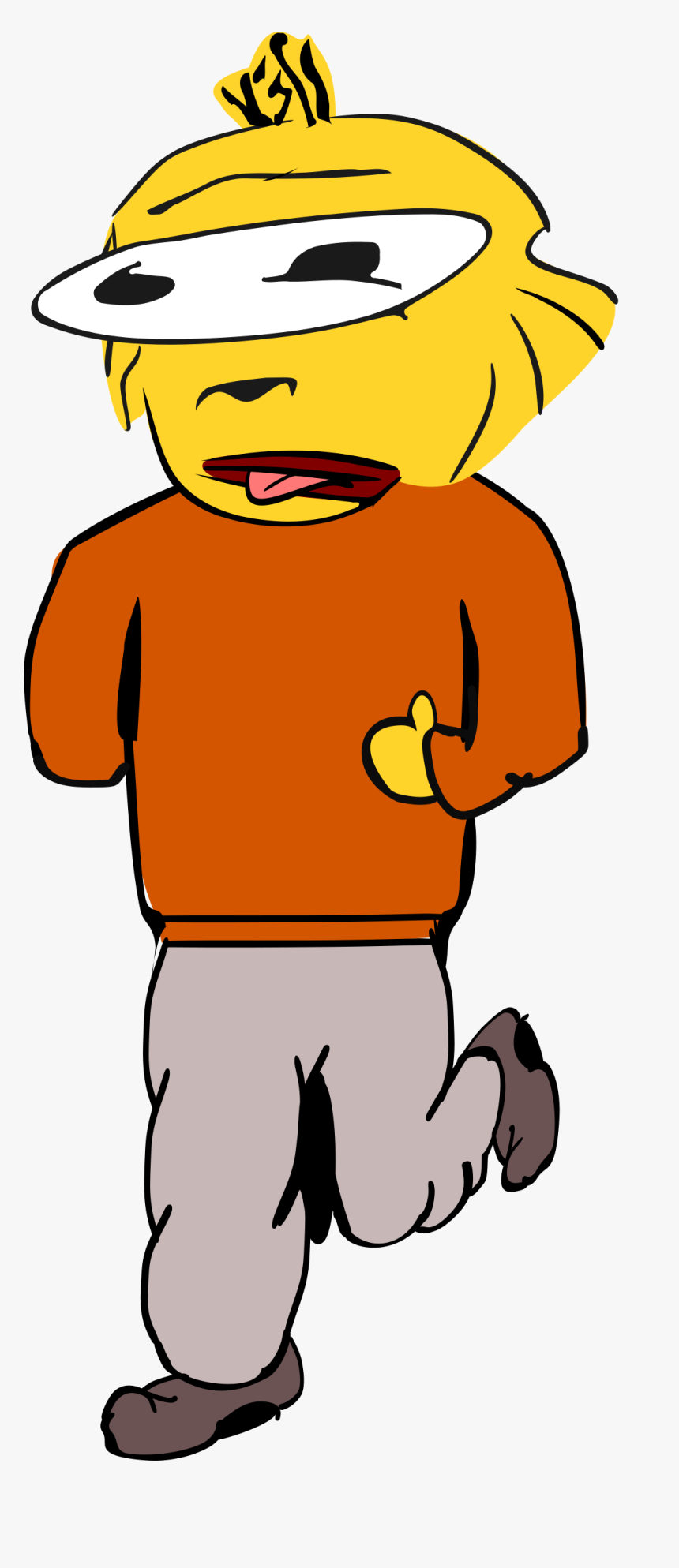 Pulling His Tongue Out Clip Arts, HD Png Download